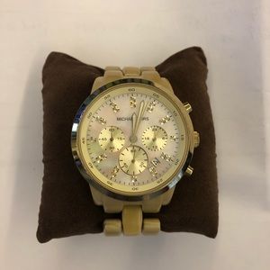 Michael Kors Watch⏱Cream Tortoise w Gold Accents
